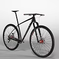 Black Orbea Mountain Bicycle With Modern Frame And Red Wheel Accents
