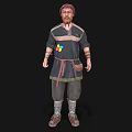 Europe Ancient Peasant Farmer Man Characters Ancient Characters Civilians Working People Game Characters NPC 3d model