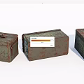 Vintage Rusty Metal Storage Boxes With Textured Surfaces And Handles 3d model