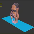 Blue Yoga Mat With Person Practicing Yoga Pose In Fitness Setting