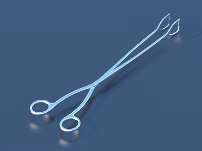 Stainless Steel Medical Tweezers With Precision Grip And Reflective Surface 3d model