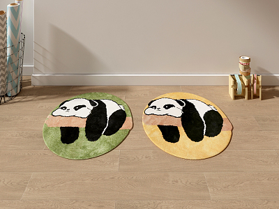 Modern Restaurant Children's Room Cartoon Carpet 3d model
