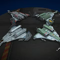 Diverse Fighter Jets On Airfield Tarmac