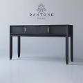 Modern Black Wooden Table From Dantone Home With Drawer And Metal Handles Minimalist Design