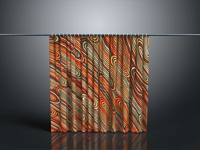 Colorful Abstract Swirl Pattern Shower Curtain For Home Bathroom Decor 3d model