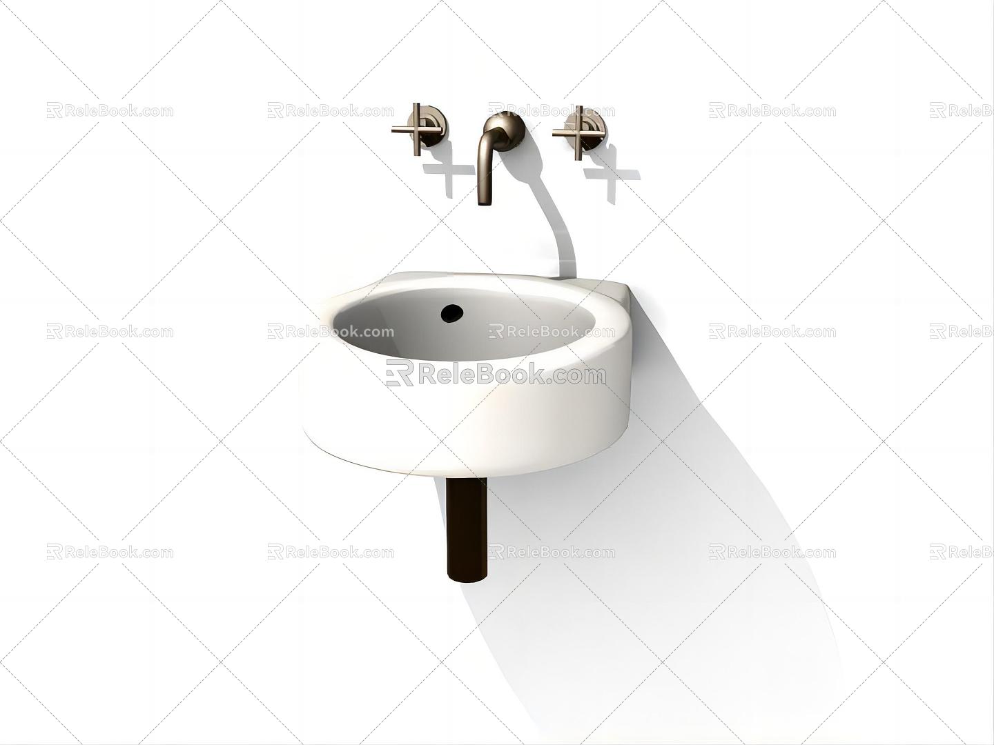 Bathroom wash basin bathroom wash basin ceramic basin basin water dispenser toilet basin indoor toilet basin bathroom supplies 3d model