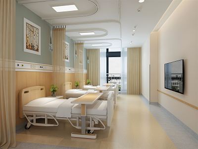 Modern Ward Hospital Ward 3d model