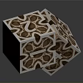 Decorative Metallic Cubes With Intricate Patterns And Letter A Design For Home Decor