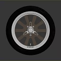 Car Tire With Stylish Alloy Wheel And Deep Tread Pattern Design