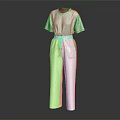 Light Green Pants With Green Drawstring And Gray Short Sleeve Top Casual Outfit