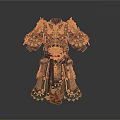 Ancient Ornate Armor With Intricate Gold Decorations And Battle Ready Design