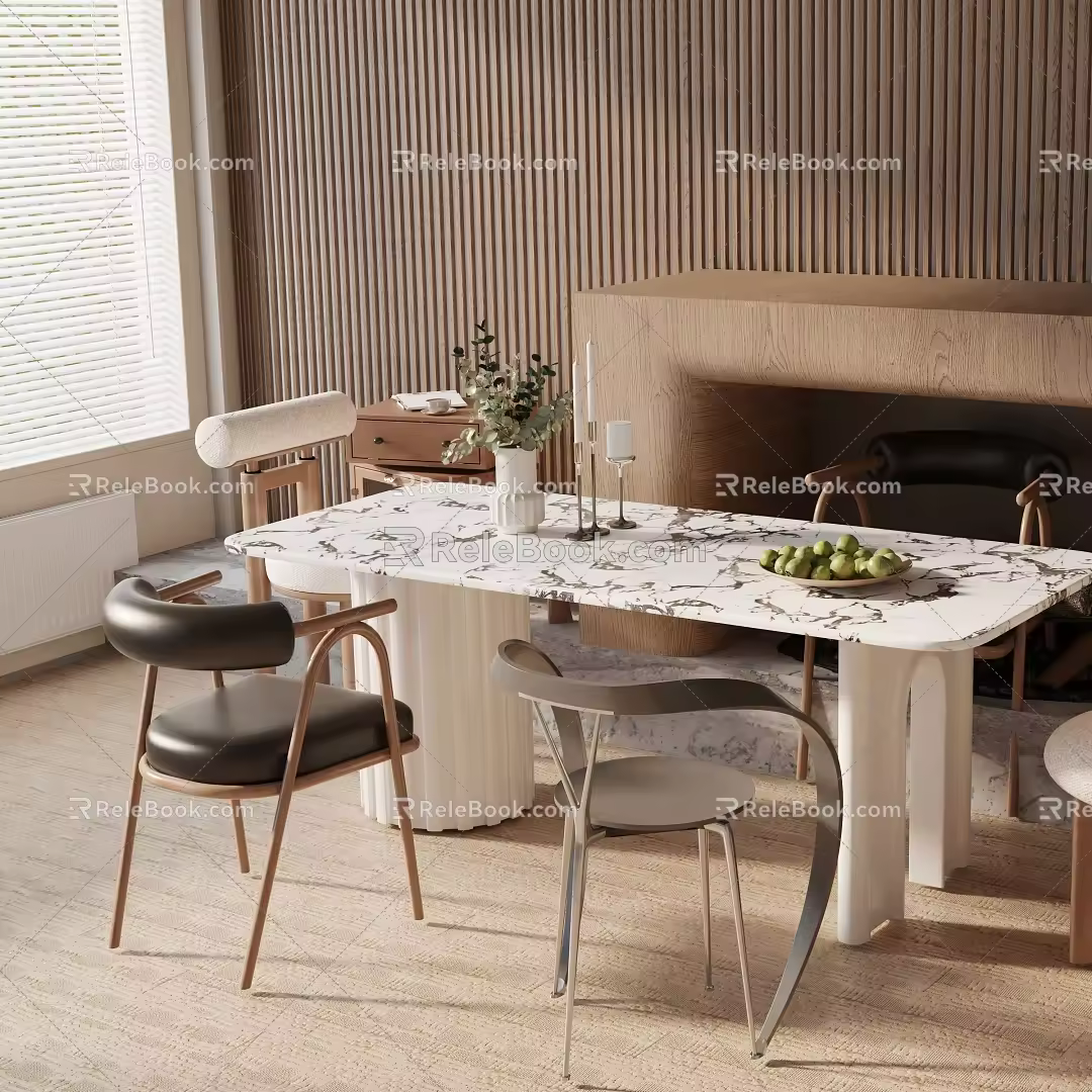 Modern table combination 3d model