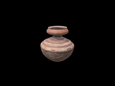 Old clay pot 3d model