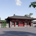 Chinese-style ancient public buildings 3d model