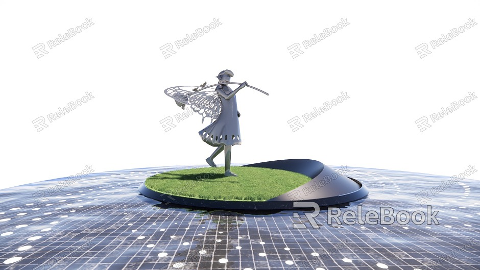 Modern City Sculpture Character Sculpture Waterscape Sculpture model