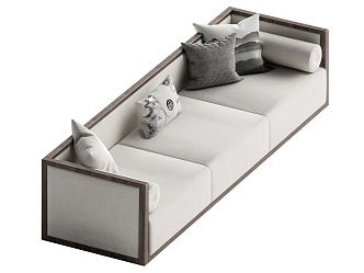 New Chinese Sofa Rohan Bed Chaise 3d model