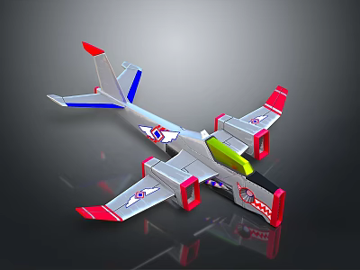 Detailed Space Aerospace Model With Modern Design And Astronautics Exploration Elements 3d model