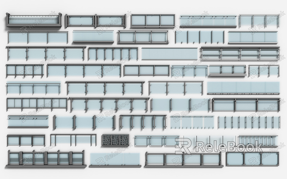 Glass Railing Balcony Railing Balcony Railing Balcony Railing Fence Railing Fence Stair Railing Wood model