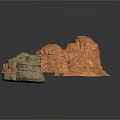 Natural Wood and Stone Decorative Sculpture With Textured Surface and Artistic Design