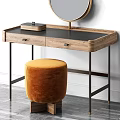 Modern Dressing Table Dressing Table Stool Combination 3d model