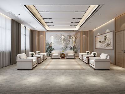 New Chinese Reception Room Meeting Room 3d model