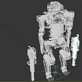 Sci-fi Robot Armed Mecha Firearms 3d model
