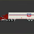 RITE AID Red And White Truck With Trailer Model Design And Reflection