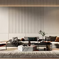 Modern Sofa Coffee Table Combination Sofa Coffee Table 3d model