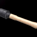 Black Rubber Mallet With Wooden Handle For Workshop And DIY Tasks
