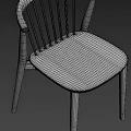 Light Wood Dining Chairs With Slatted Back And Minimalist Design Style