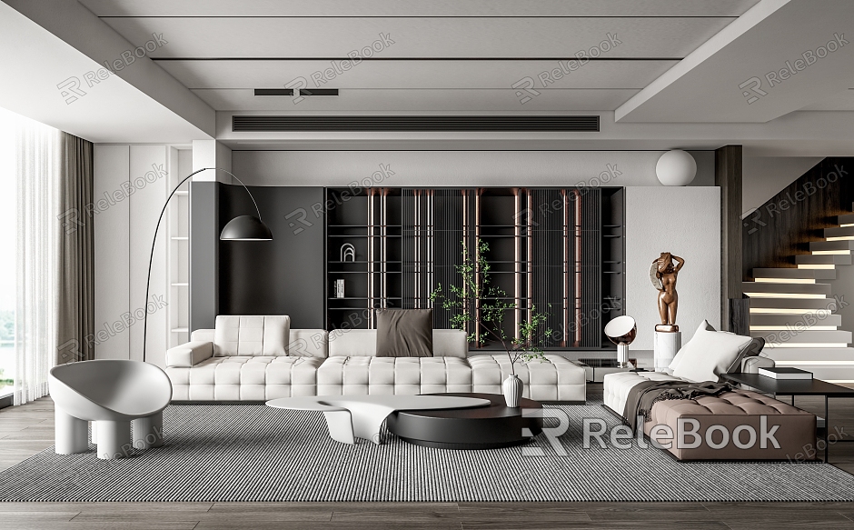 Modern Minotti living room model