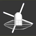 Modern Standing Fan With White And Blue Design And Stable Base And Stand Structure 3d model