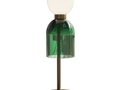 Caterina modern two-color glass table lamp 18w 3d model