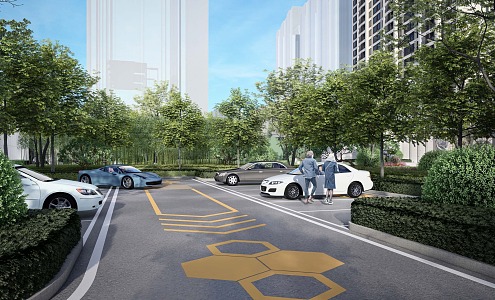 Modern Parking Outdoor Parking Ecological Parking Charging Parking Electric Parking Facilities Parking Entrance 3d model