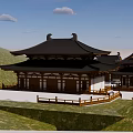 Chinese Temple Ancient Temple Architecture Mountain Architecture 3d model