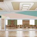 Kids Dance Fitness Studio With Mirrors Barres Colorful Balls And Exercise Space For Children