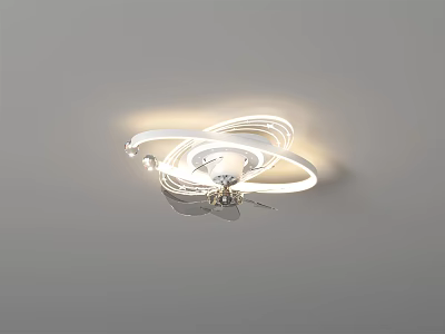 Modern ceiling fan light fan light motor fan 3d model