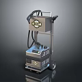US STEAM Wheeled Computer Equipment With Metal Frame And Black Hose