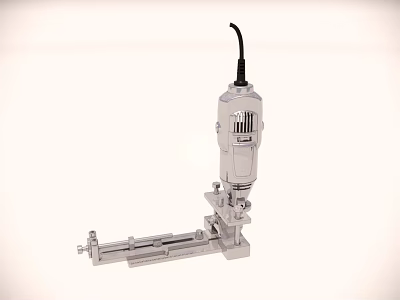 Precision Metal Industrial Equipment With Vertical Motor Unit And Horizontal Sliding Rail 3d model