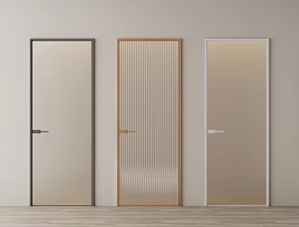 Glass door Changhong glass door brown glass door frosted door glass swing door 3d model