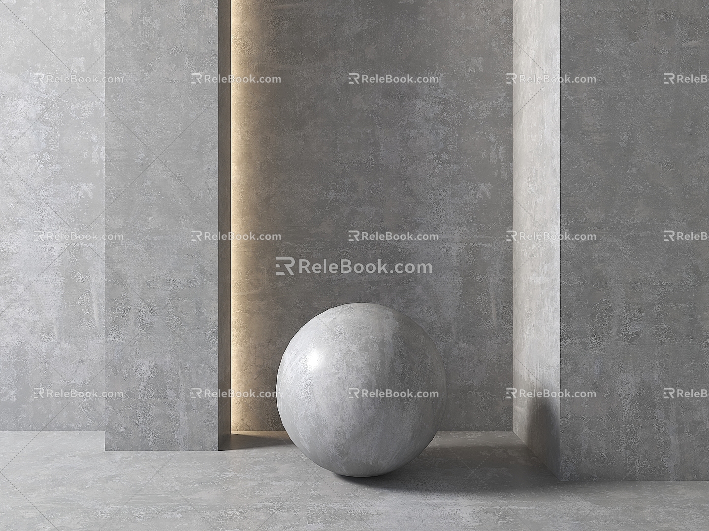 Modern wall concrete wall concrete stone wall concrete floor micro cement wall 3d model