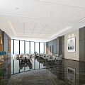 Spacious Modern Hotel Lobby Interior With Marble Flooring Green Plants And Reception Desk