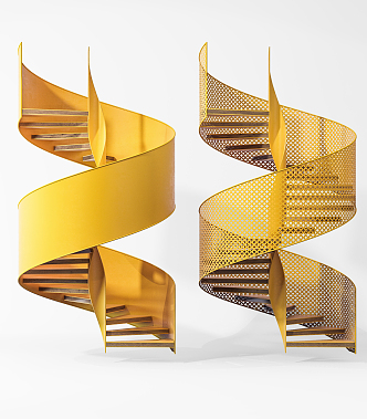 modern spiral staircase 3d model