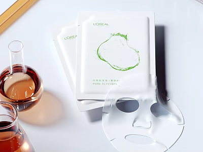 Energizing LOCOLAC Everyday Revival Sheet Facial Mask With Hydrating Formula And Skin Care Benefits 3d model