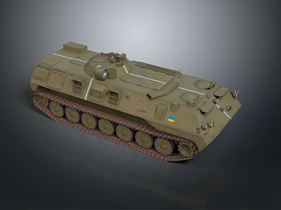 Military Armored Tank With Green Hull Tracks Turret And Hatch Details 3d model