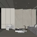 Modern Home Theater Interior Design With Large Screen TV Red Armchair And Brown Sofa