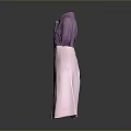 Nurse Uniform with Purple Top and White Apron Featuring Red Cross Design