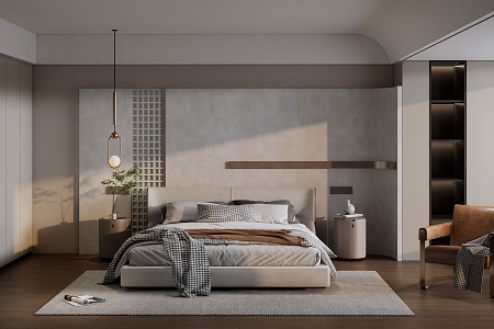 Quiet Bedroom Simple Home Bedroom 3d model