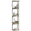 Modern Wooden Shelving Unit With Multiple Tiers For Books And Decorative Items