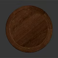 Modern Round Wooden Side Table With Four Slender Legs Classic Design